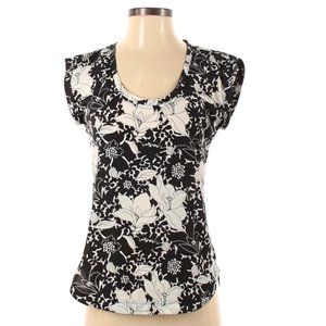 JCrew black and white floral top 00